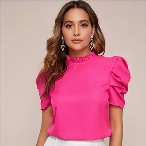 Hot pink blouse new without tags